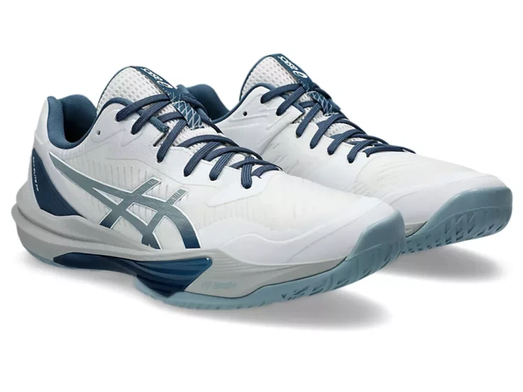 کتونی اسیکس سفید آبی تنیس مستر کوالیتی ویتنام سایز ۴۰ تا ۴۵  ASICS Sky Elite FF 3 Volleyball Shoes