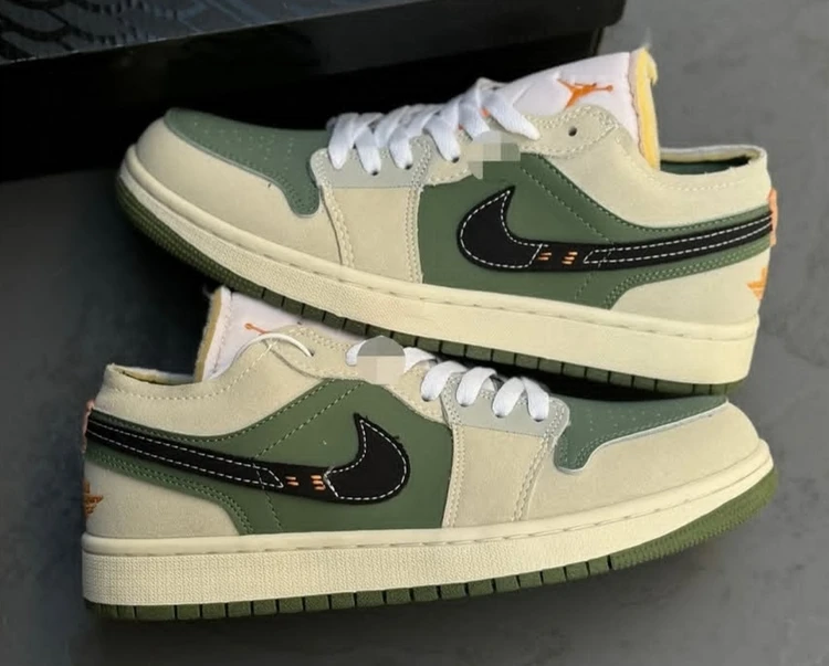 نایک ایر جردنکتونی وان سایز 40 تا 45 Air Jordan 1 Low Craft SE Light Olive