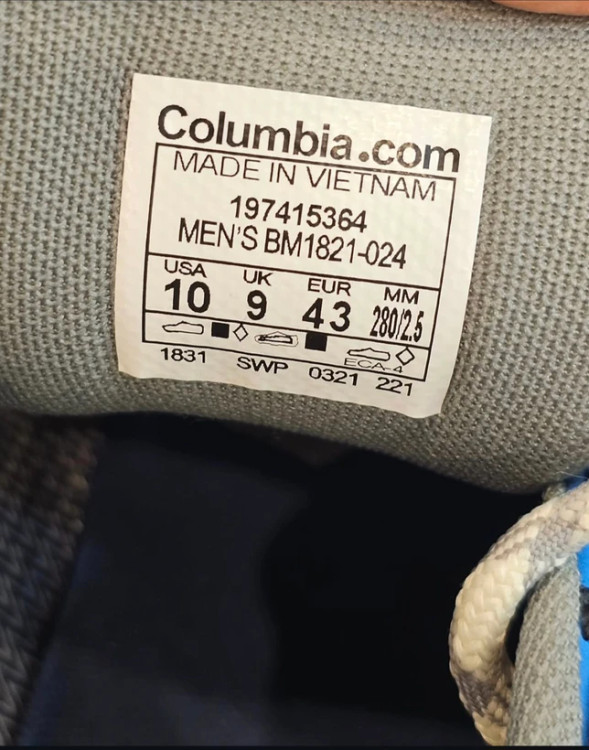 کتونی کلمبیا گورتکس سایز ۴۰ تا ۴۵ Columbia