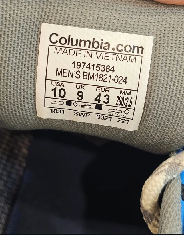 کتونی کلمبیا گورتکس سایز ۴۰ تا ۴۵ Columbia