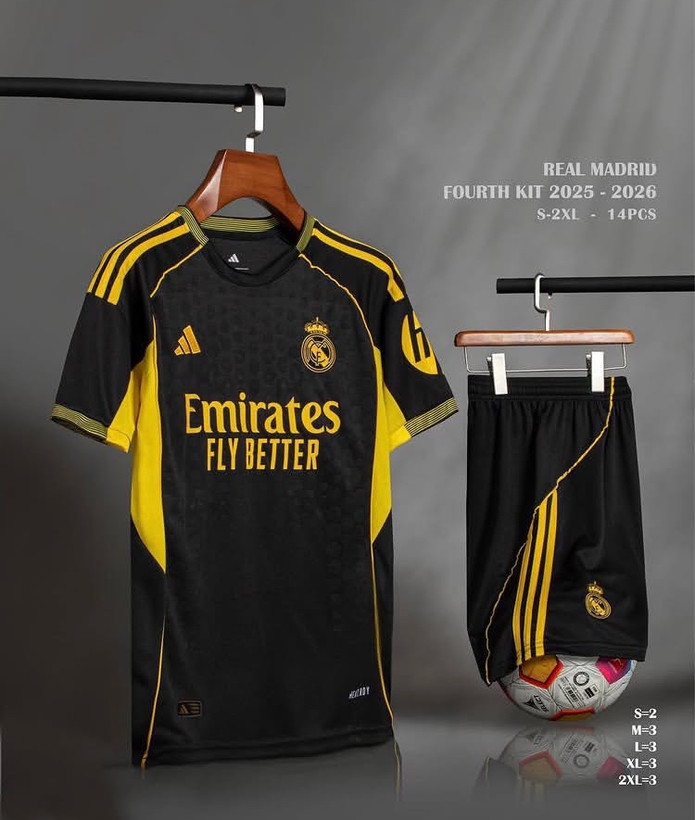 تیشرت کیت فوتبالی پلیری آدیداس رئال مادرید 2025/26 سایز S تا ADIDAS REAL MADRID 2025/26 2XL