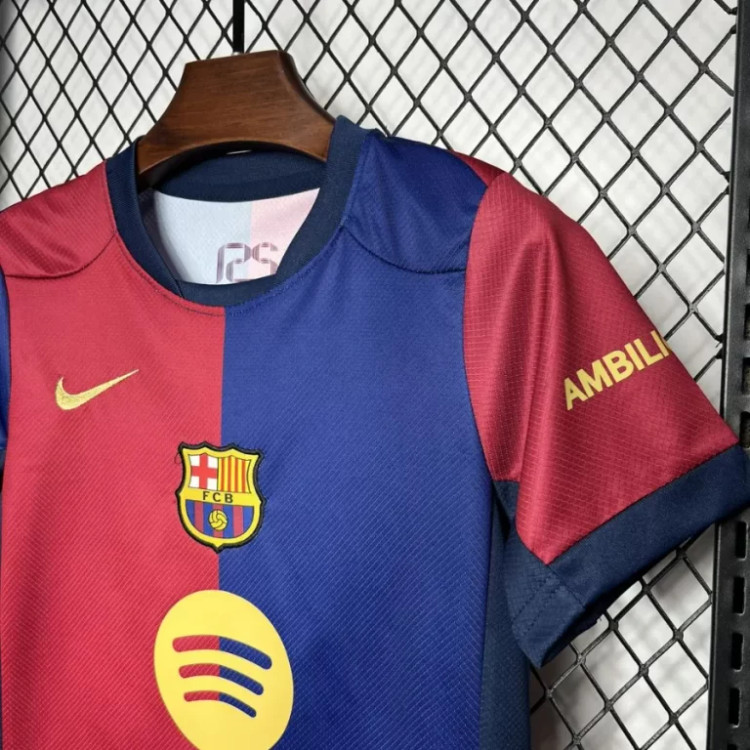 تیشرت کیت اول بارسلونا بچه گانه نایک اسپاتیفای 2024/25 سایز 20 تا 30 BARCELONA NIKE 2024/25
