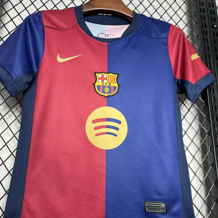 تیشرت کیت اول بارسلونا بچه گانه نایک اسپاتیفای 2024/25 سایز 20 تا 30 BARCELONA NIKE 2024/25