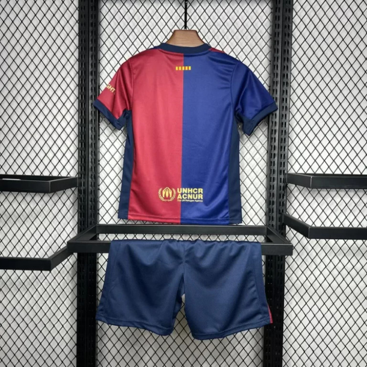 تیشرت کیت اول بارسلونا بچه گانه نایک اسپاتیفای 2024/25 سایز 20 تا 30 BARCELONA NIKE 2024/25