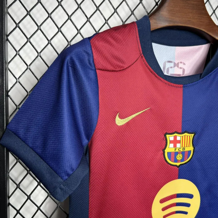 تیشرت کیت اول بارسلونا بچه گانه نایک اسپاتیفای 2024/25 سایز 20 تا 30 BARCELONA NIKE 2024/25