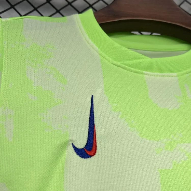 تیشرت کیت سوم بارسلونا سبز بچه گانه نایک اسپاتیفای 2025/24 سایز 20 تا 30 BARCELONA NIKE 2025/24