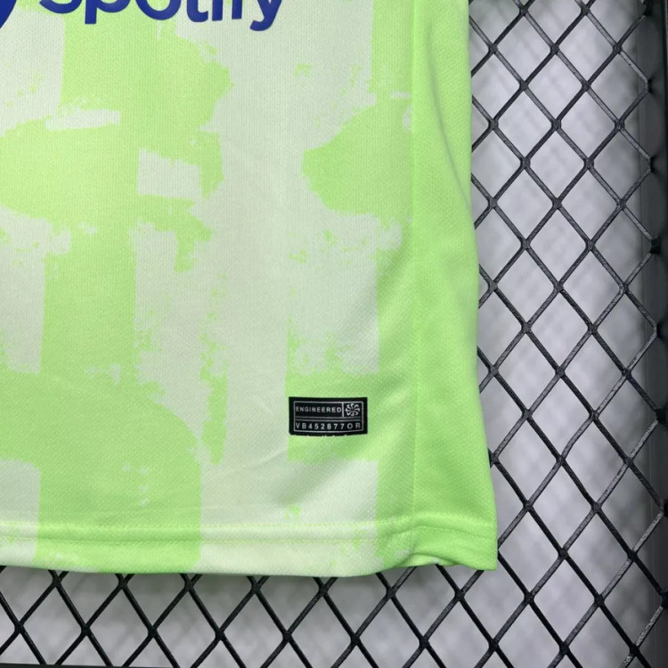تیشرت کیت سوم بارسلونا سبز بچه گانه نایک اسپاتیفای 2025/24 سایز 20 تا 30 BARCELONA NIKE 2025/24