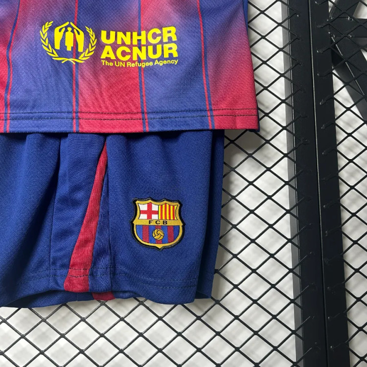 تیشرت کیت اول بارسلونا بچه گانه نایک اسپاتیفای 2025/26 سایز 20 تا 30 BARCELONA NIKE 2025/26