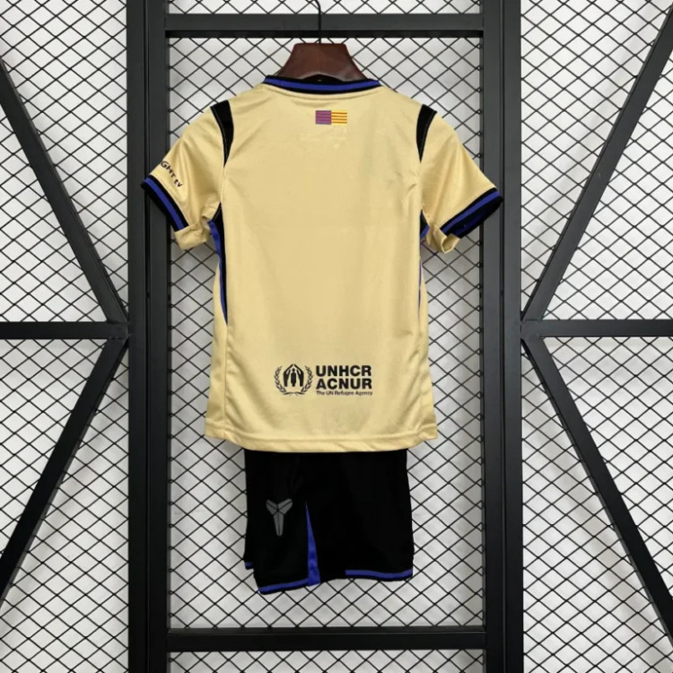 تیشرت کیت دوم بارسلونا بچه گانه کرم نایک اسپاتیفای 2025/26 سایز 20 تا 30 BARCELONA NIKE 2025/26