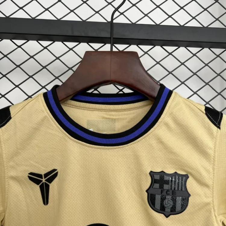 تیشرت کیت دوم بارسلونا بچه گانه کرم نایک اسپاتیفای 2025/26 سایز 20 تا 30 BARCELONA NIKE 2025/26