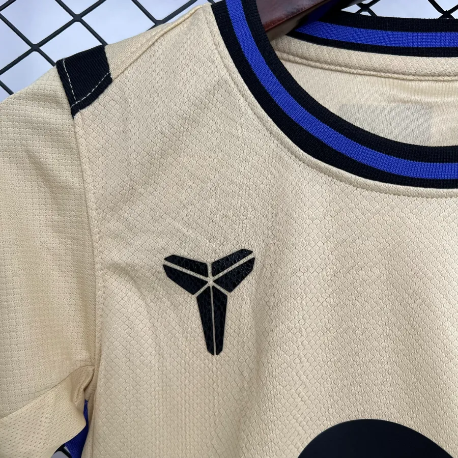 تیشرت کیت دوم بارسلونا بچه گانه کرم نایک اسپاتیفای 2025/26 سایز 20 تا 30 BARCELONA NIKE 2025/26