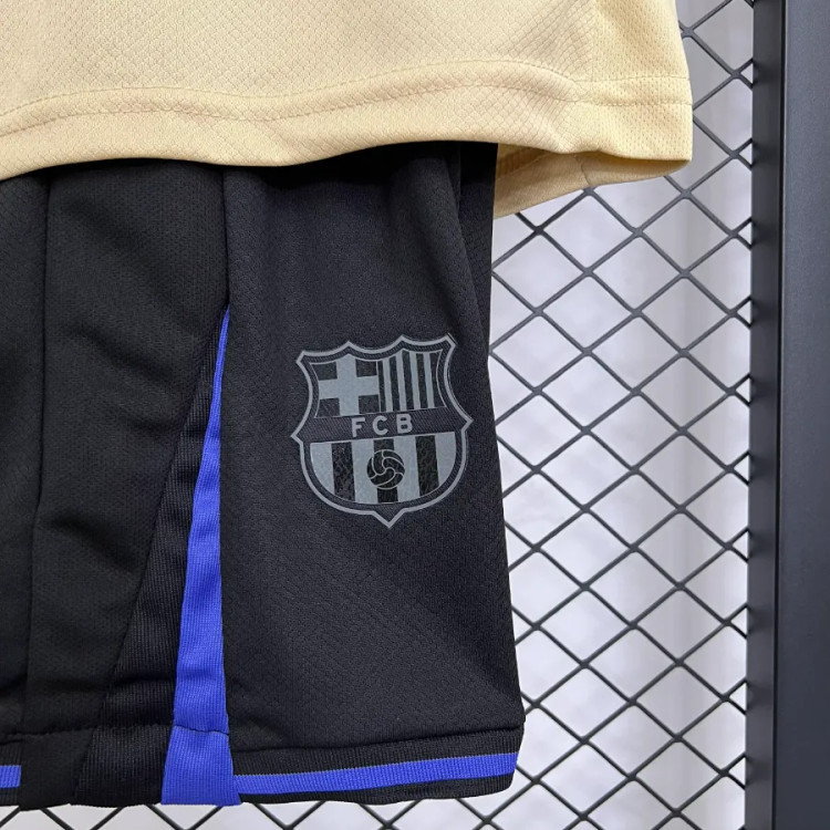 تیشرت کیت دوم بارسلونا بچه گانه کرم نایک اسپاتیفای 2025/26 سایز 20 تا 30 BARCELONA NIKE 2025/26