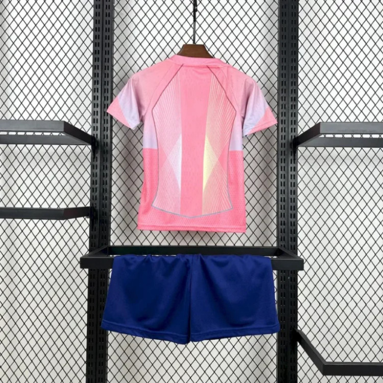 تیشرت کیت کانسپت بارسلونا صورتی بچه گانه نایک اسپاتیفای 2025/26 سایز 20 تا 30 BARCELONA NIKE 2025/26