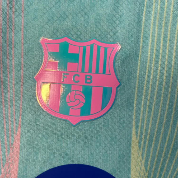 تیشرت کیت کانسپت بارسلونا آبی صورتی بچه گانه نایک اسپاتیفای 2025/26 سایز 20 تا 30 BARCELONA NIKE 2025/26