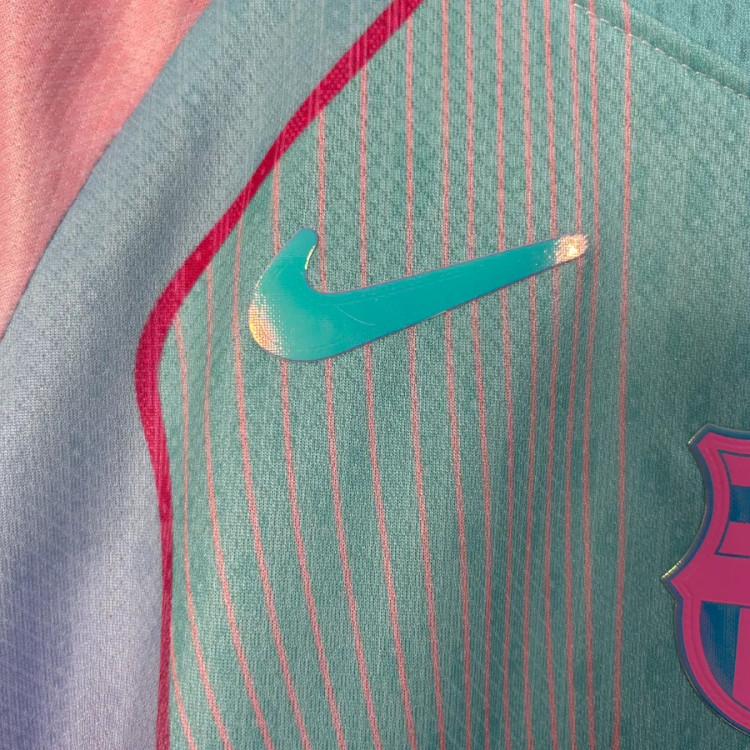 تیشرت کیت کانسپت بارسلونا آبی صورتی بچه گانه نایک اسپاتیفای 2025/26 سایز 20 تا 30 BARCELONA NIKE 2025/26