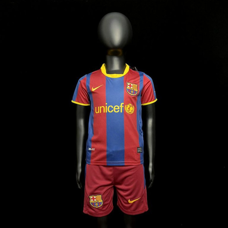 کیت تیشرت اول بارسلونا بچه گانه نایک اسپاتیفای 2010/11 سایز 20 تا 30 BARCELONA NIKE 2010/11