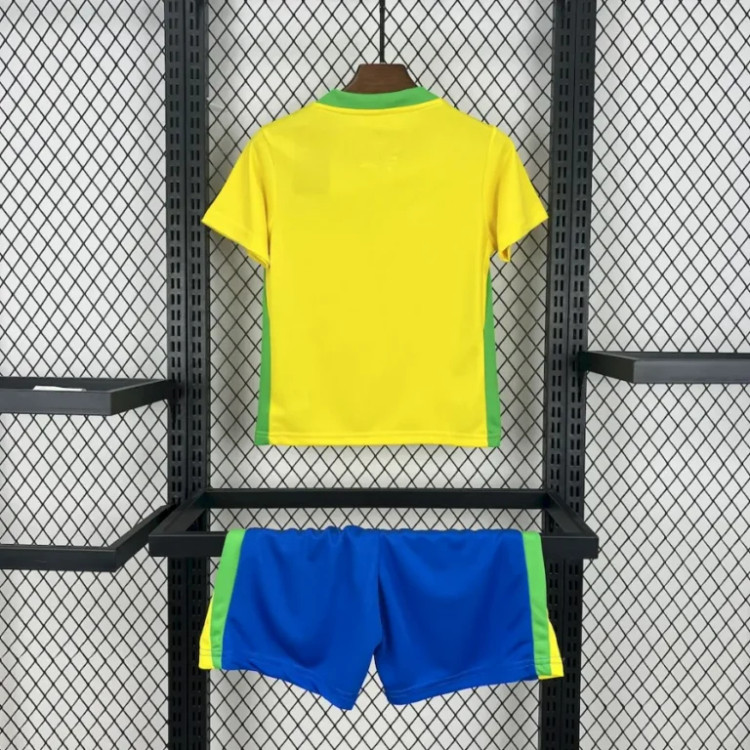 کیت تیشرت بچه گانه اول نایک برزیل 2025/26 سایز 20 تا 30 NIKE BRAZIL 2025/26