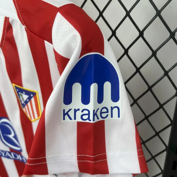 کیت تیشرت بچه گانه اول نایک اتلتیکو مادرید 2025/26 سایز 20 تا 30 NIKE ATLETICO MADRID 2025/26