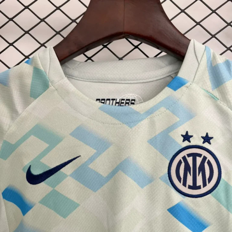 کیت تیشرت بچه گانه دوم نایک اینتر میلان 2025/26 سایز 20 تا 30 NIKE INTER MILAN 2025/26