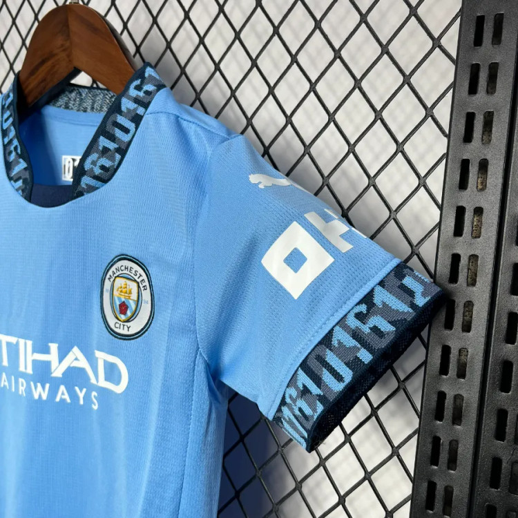 کیت تیشرت بچه گانه اول پوما منچستر سیتی 2024/25 سایز 20 تا 30 PUMA MANCHESTER CITY 2024/25