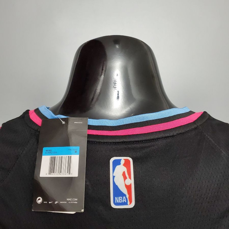 تیشرت بسکتبالی نایک جرزی میامی هیت سیتی ادیشن مشکی سرخابی باتلر سایز X تا NIKE MIAMI HEAT CITY EDITION BUTLER 5XL