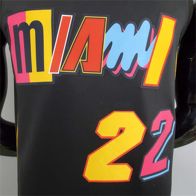 تیشرت بسکتبالی نایک جرزی میامی هیت سیتی ادیشن مشکی باتلر سایز X تا NIKE MIAMI HEAT CITY EDITION BUTLER 5XL