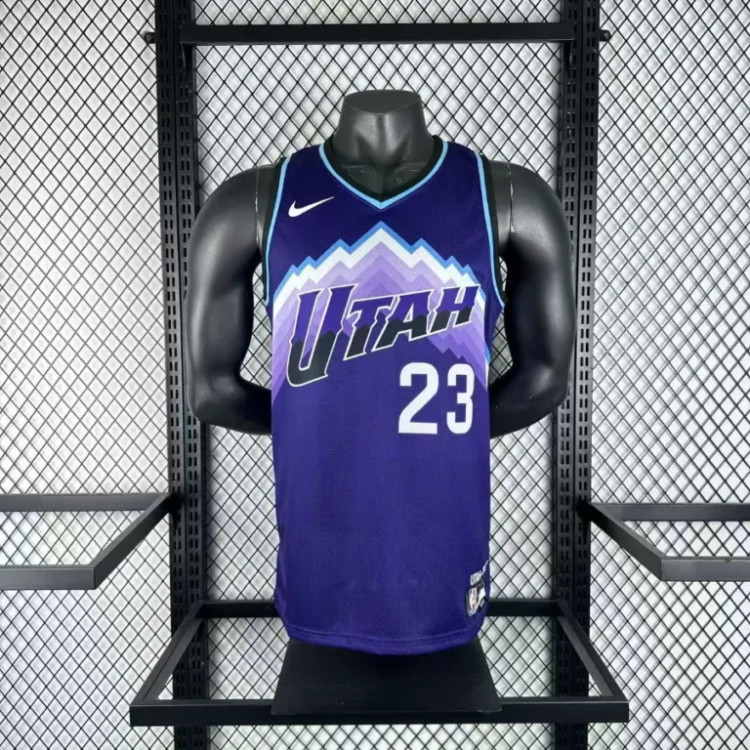 تیشرت بسکتبالی نایک جرزی یوتا جاز آیکن ادیشن بنفش سایز X تا NIKE UTAH JUZZ ICON EDITION 5XL