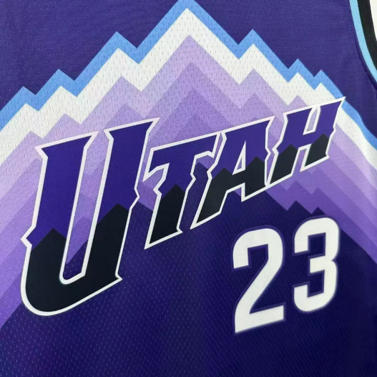 تیشرت بسکتبالی نایک جرزی یوتا جاز آیکن ادیشن بنفش سایز X تا NIKE UTAH JUZZ ICON EDITION 5XL