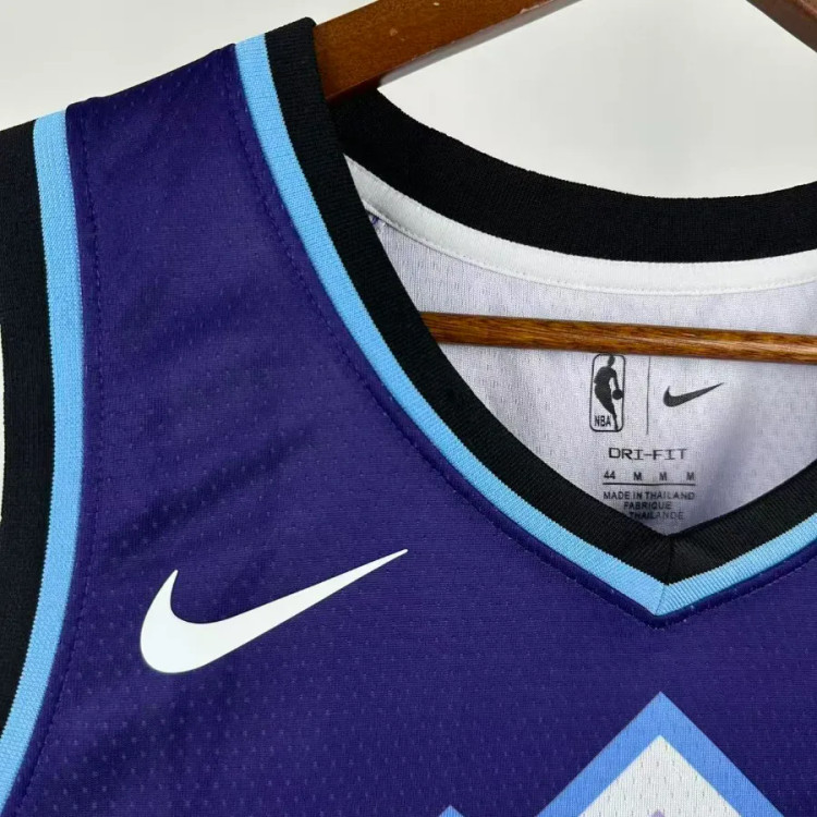 تیشرت بسکتبالی نایک جرزی یوتا جاز آیکن ادیشن بنفش سایز X تا NIKE UTAH JUZZ ICON EDITION 5XL