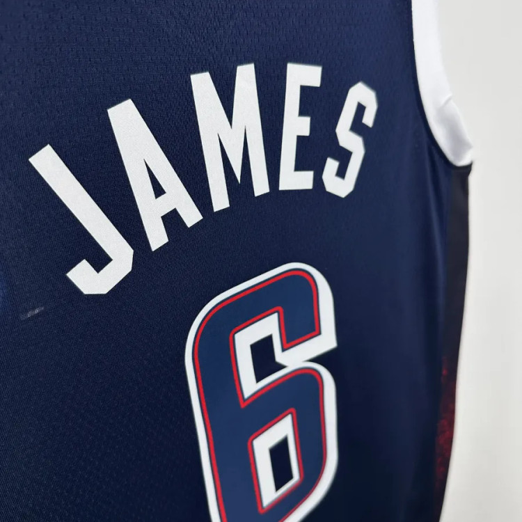 تیشرت بسکتبالی نایک جرزی تیم ملی آمریکا المپیک 2024 لبرون جیمز سایز X تا NIKE USA NATION OLYMPIC LEBRON JAMES 2024 5XL