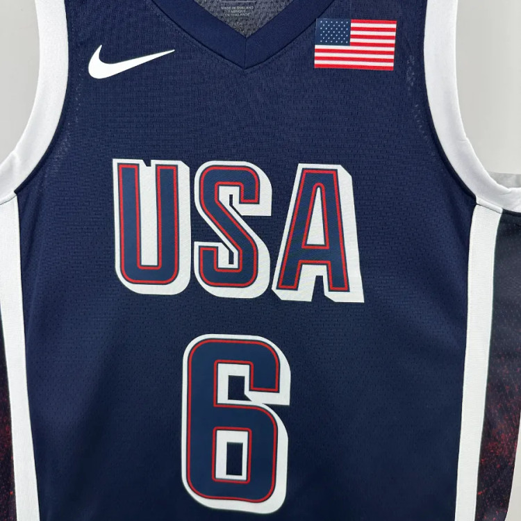 تیشرت بسکتبالی نایک جرزی تیم ملی آمریکا المپیک 2024 لبرون جیمز سایز X تا NIKE USA NATION OLYMPIC LEBRON JAMES 2024 5XL