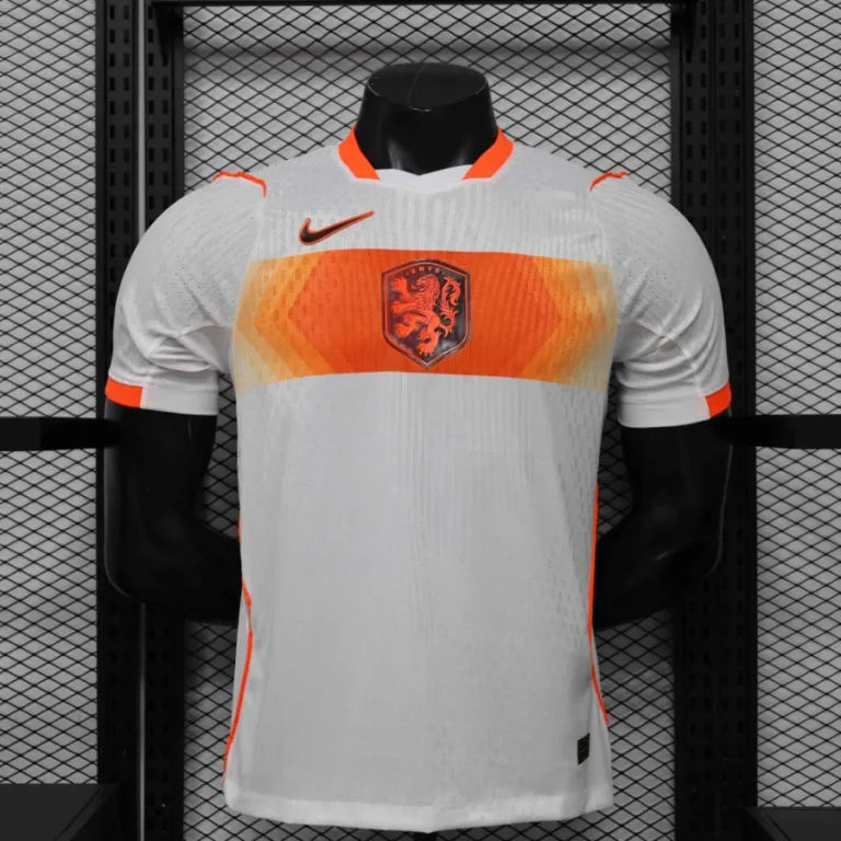 تیشرت کیت فوتبالی نایک هلند دوم سفید نارنجی ۲۰۲۶/۲۷ Nike Netherland