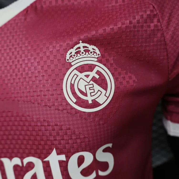 تیشرت کیت فوتبالی آدیداس رئال مادرید دوم قرمز زرشکی 2026/27 سایز S تاADIDAS REAL MADRID 2XL