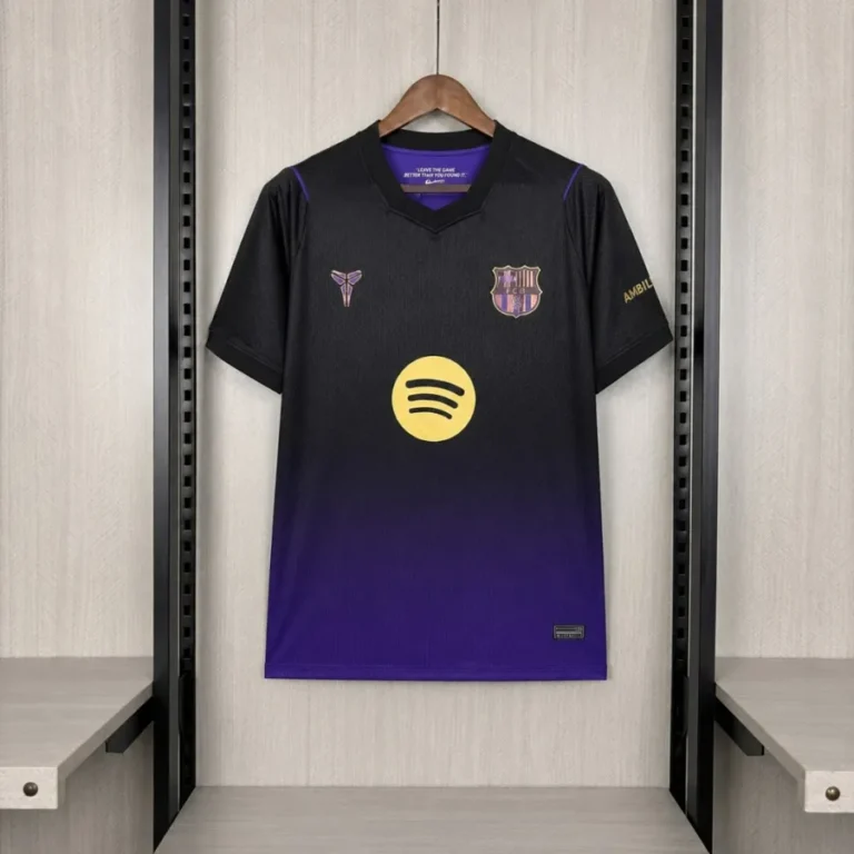 تیشرت کیت فوتبالی نایک بارسلونا دوم مشکی بنفش 2026/27 سایز S تاNIKE BARCELONA 2XL