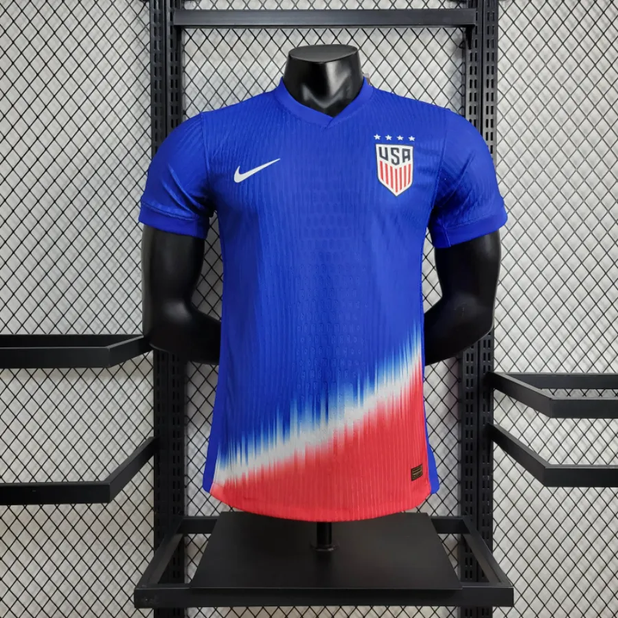 تیشرت کیت فوتبالی نایک آمریکا اول آبی قرمز سفید 2024 سایز S تاNIKE USA 2XL