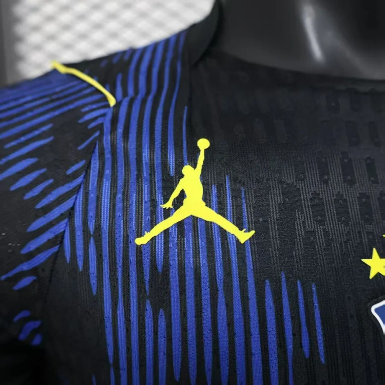 تیشرت کیت فوتبالی نایک جردن برزیل دوم آبی سرمه ای جام جهانی 2026 سایز S تاNIKE JORDAN BRAZIL 2XL