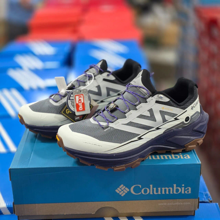 کتونی تراکینگ و تریل گورتکس کلمبیا سایز ۴۰ الی ۴۵ طوسی سرمه ای COLUMBIA OUTDRY