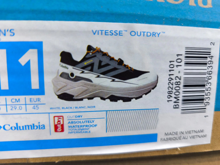 کتونی تراکینگ و تریل گورتکس کلمبیا سایز ۴۰ الی ۴۵ مشکی طوسی COLUMBIA OUTDRY