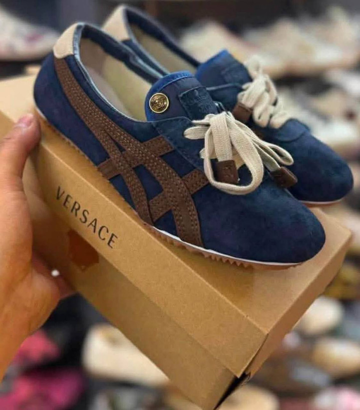 کتونی اسیکس ورساچه اونیتسوکا تایگر سرمه ای سایز 37 تا 40 ASICS VERSACE ONITSUKA TIGER